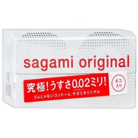 Ультратонкие презервативы Sagami Original 0.02 - 6 шт.